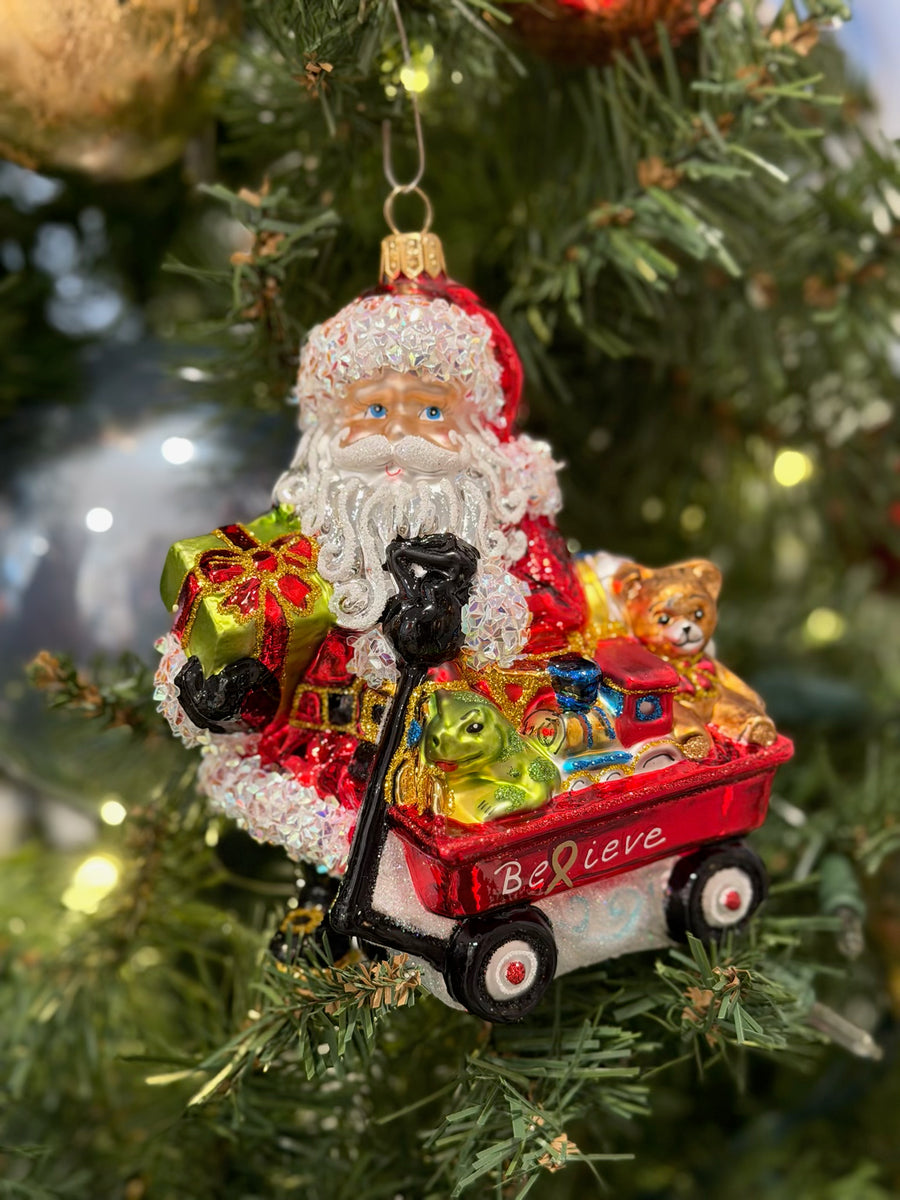 【ひまわり さま】vintage Believes Santa 赤いおうち かわいい ❀ ornament クリスマス