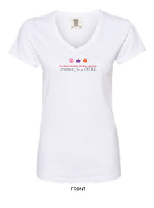 United For a CURE Ladies V-Neck T-Shirt – CURE Childhood Cancer